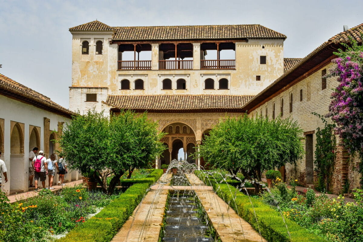 Generalife Gardens water channel fountains - Summer Palace included in Alhambra tickets 2026 General ticket