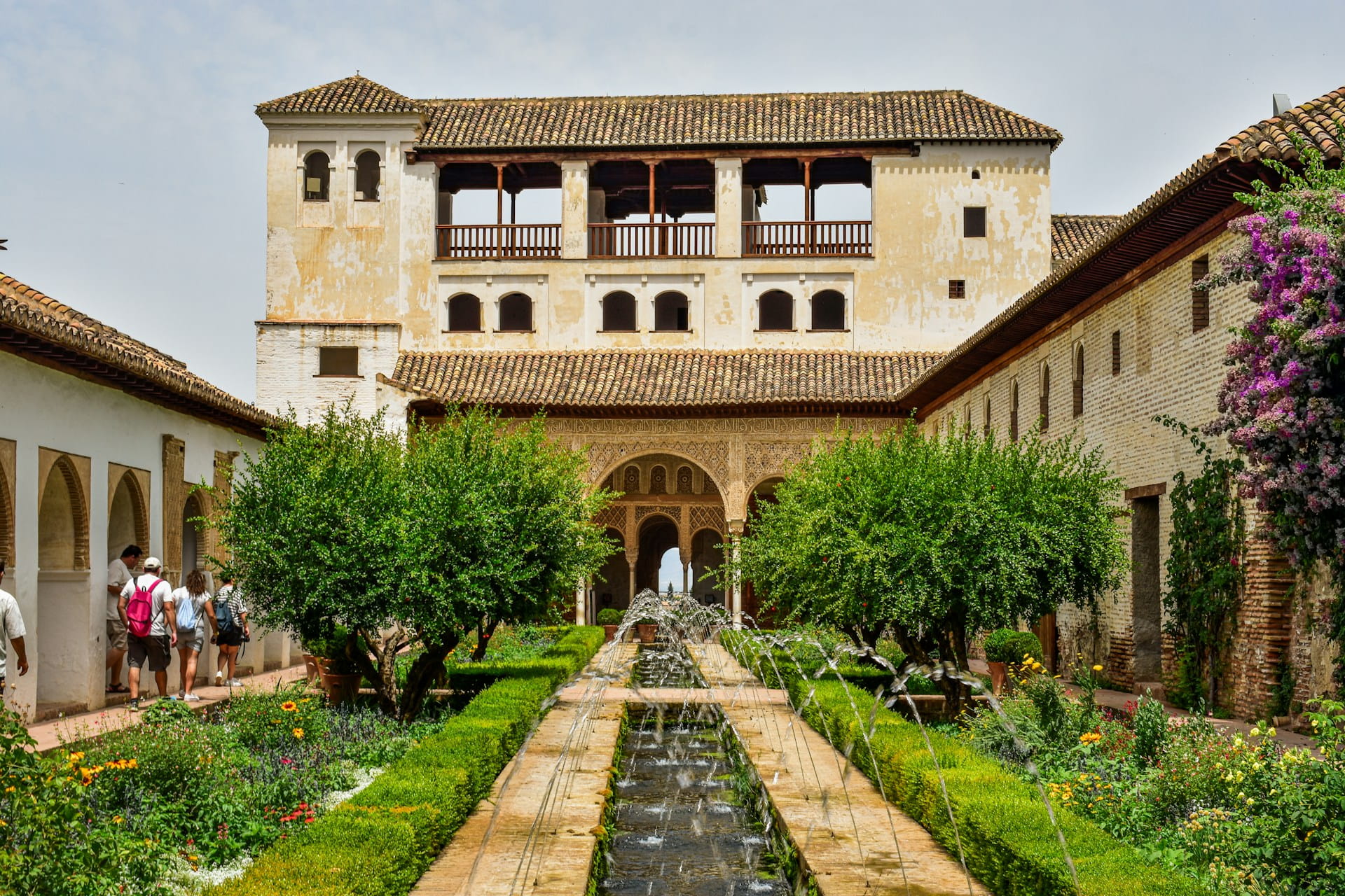 Generalife Gardens water channel fountains - Summer Palace included in Alhambra tickets 2026 General ticket