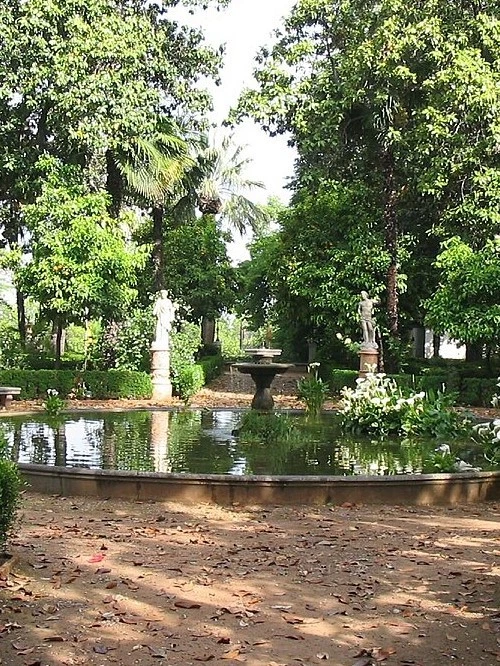 Carmen de los Mártires Gardens in Granada Lush historic gardens at Carmen de los Mártires in Granada, Spain
