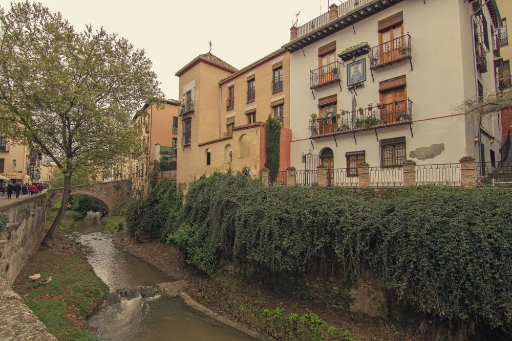 Carrera del Darro, Granada, Spain Historic Carrera del Darro street along the Darro River in Granada, Spain.
