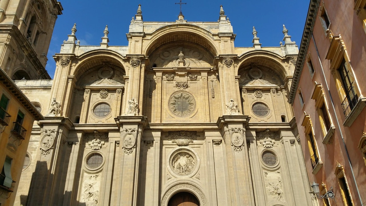 Granada Cathedral, Spain Granada Cathedral featuring its impressive Renaissance architecture in the historic center of Granada, Spain.