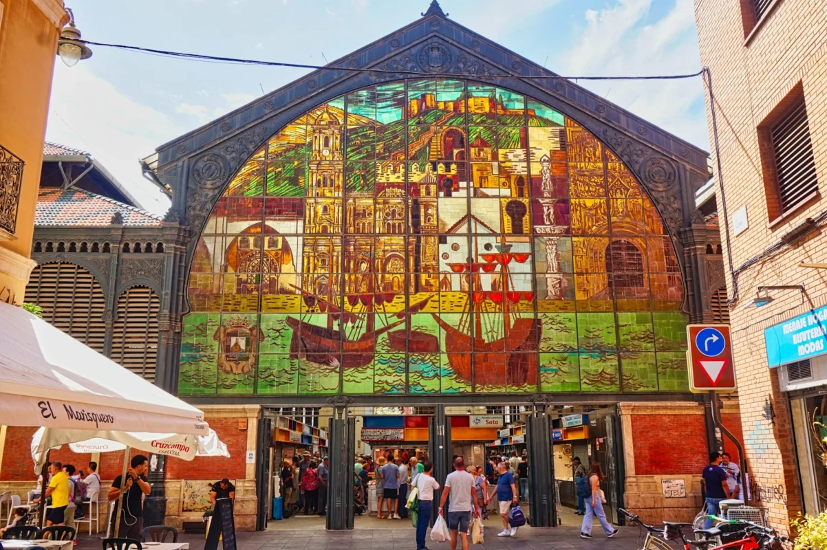Mercado Central de Atarazanas in Málaga Historic Mercado Central de Atarazanas market in Málaga, Spain