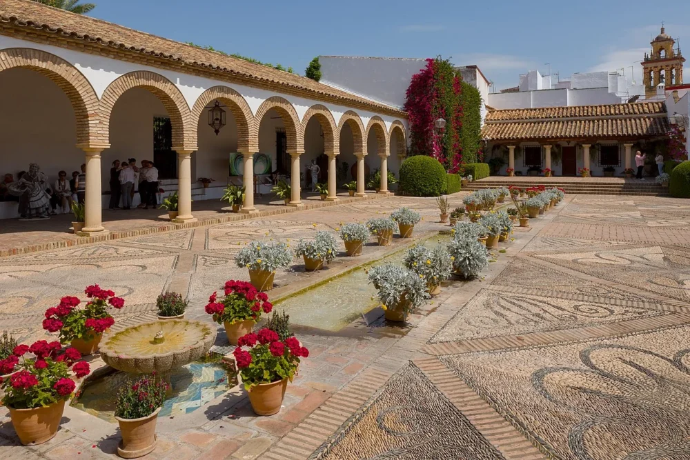 Palacio de Viana, Córdoba, Spain Traditional flower-filled courtyard at Palacio de Viana in Córdoba, Spain
